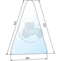 Vitre latérale triangulaire gauche/droite claire pour tracteurs Fiat Someca