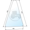 Vitre latérale triangulaire gauche/droite claire pour tracteurs Fiat Someca