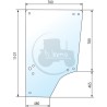 Vitre de porte supérieure gauche/droite claire pour tracteurs John Deere