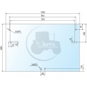 Vitre arrière claire pour tracteurs Steyr