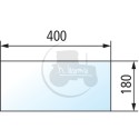 Vitre arrière inférieure claire pour tracteurs Steyr