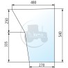Vitre de porte inférieure gauche/droite claire pour tracteurs Deutz-Fahr
