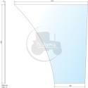 Vitre de porte inférieure claire pour tracteurs Massey-Ferguson