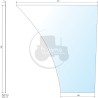 Vitre de porte inférieure claire pour tracteurs Massey-Ferguson