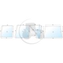 Vitre de porte supérieure claire pour tracteurs Fiat Someca