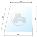 Vitre de porte supérieure droite teintée vert pour tracteurs Fiat Someca, Ford, New Holland