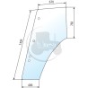 Vitre de porte droite teintée vert pour tracteurs New Holland