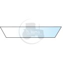 Vitre arrière inférieure teintée pour tracteurs Deutz-Fahr, Hürlimann, Lamborghini, Same