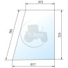 Vitre de porte supérieure claire pour tracteurs Fendt
