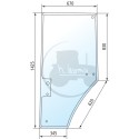 Vitre de porte droite pour tracteurs John Deere
