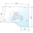 Vitre latérale droite teintée pour tracteurs Case IH