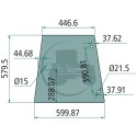 Vitre latérale claire pour tracteurs Massey-Ferguson