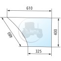 Vitre de porte inférieure claire pour tracteurs Massey-Ferguson
