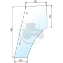 Vitre de porte gauche teintée vert pour tracteurs Fiat Someca, Ford et New Holland (jusqu’en 02/1996)