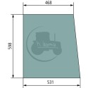 Vitre latérale gauche/droite pour tracteurs Fendt