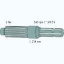 ARBRE PRISE DE FORCE 540T - 6 CANNELURES 1.3/8" pour tracteurs JOHN DEERE
