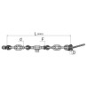 CHAINE STABILISATRICE D14 20X2,5 BOULON-PLAQUE