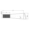 DENT de FOURCHE CONIQUE L810 Ø36 M22x1.5