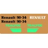 JEU AUTOCOLLANTS RENAULT 90.34  TRACFOR CAPOT BLANC