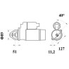 DEMARREUR MAHLE 12V - 4 KW pour tracteurs JOHN DEERE