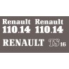 JEU AUTOCOLLANTS RENAULT 110.14 TS16