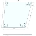 Vitre de porte supérieure teintée pour tracteurs Fiat Someca