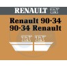 JEU AUTOCOLLANTS RENAULT 90-34 TX