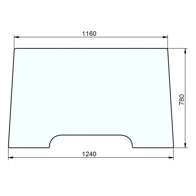 Pare-brise clair H 780...