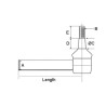 ROTULE CRANTEE pour tracteurs MASSEY-FERGUSON
