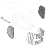 GRILLE DE CAPOT coté droit POUR TRACTEIURS JOHN DEERE