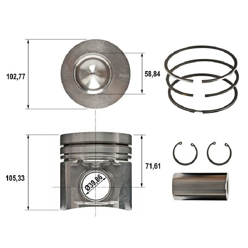 PISTON TURBO complet majoré...