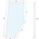 Vitre de porte cabine TX/TZ teintée vert pour tracteurs Renault