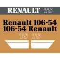 JEU AUTOCOLLANTS RENAULT 106.54 TS