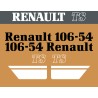 JEU AUTOCOLLANTS RENAULT 106.54 TS