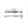 SUSPENTE CBM L 700/950 MM - Ø 22 X 28 pour tracteurs RENAULT ARES ARION & MASSEY FERGSUON 6400 6600 