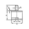 PLOT CYLINDRIQUE ANTI-VIBRATOIRE MALE FEMELLE 25/40 M8