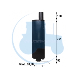 SILENCIEUX VERTICAL pour tracteurs MASSEY-FERGUSON 