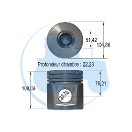 PISTON NU pour tracteurs MASSEY-FERGUSON 