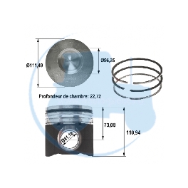 PISTON  pour tracteurs CASE IH NEW HOLLAND SOMECA FIAT 