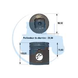 PISTON pour tracteurs MASSEY-FERGUSON 