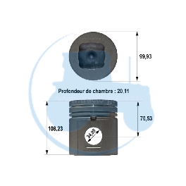 PISTON pour tracteurs MASSEY-FERGUSON 