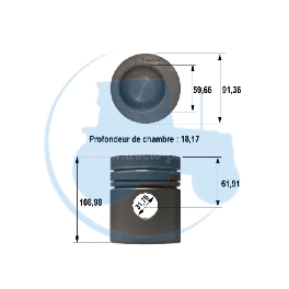 PISTON pour tracteurs MASSEY-FERGUSON 