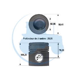 PISTON pour tracteurs MASSEY-FERGUSON 