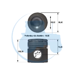 PISTON pour tracteurs MASSEY-FERGUSON 