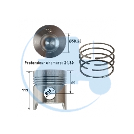 PISTON AVEC SEGMENTS pour tracteurs SAME