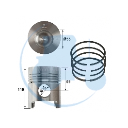 PISTON AVEC SEGMENTS pour tracteurs SAME