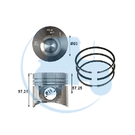 PISTON AVEC SEGMENTS pour tracteurs SAME