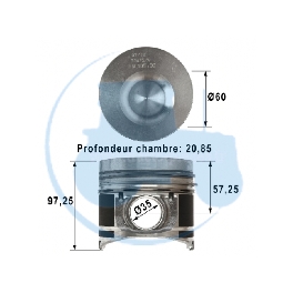 PISTON AVEC SEGMENTS pour tracteurs SAME