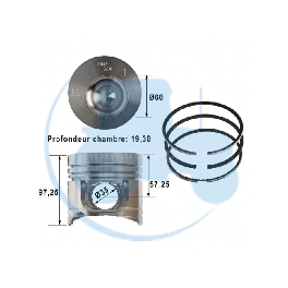 PISTON AVEC SEGMENTS pour tracteurs SAME