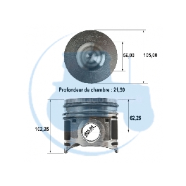 PISTON AVEC SEGMENTS pour tracteurs SAME